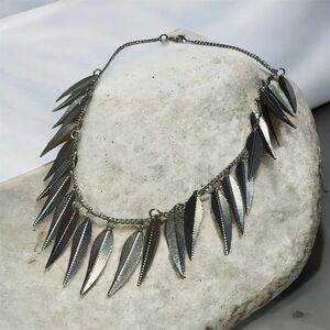 Silver Leaf Pendant Necklace